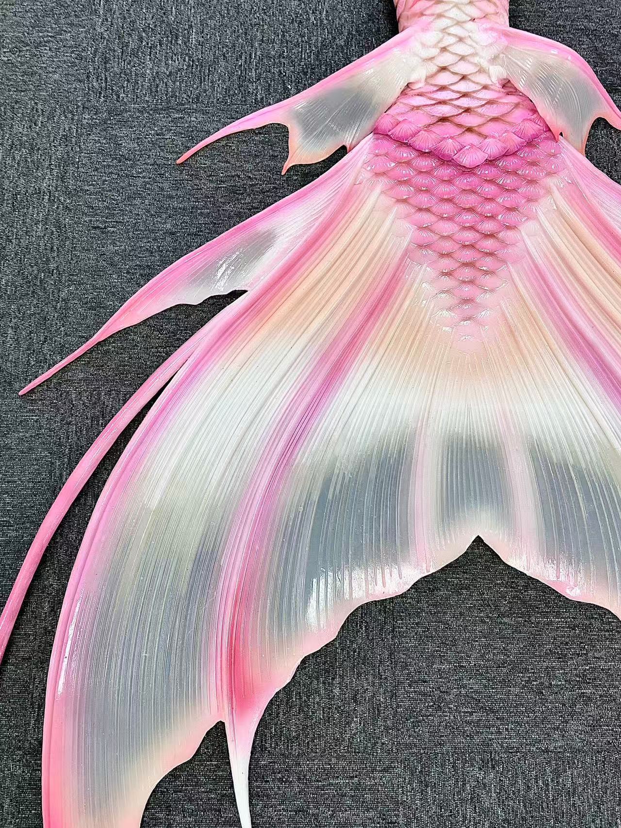 KAYASUBA Peach Bloom Silicone Mermaid Tail