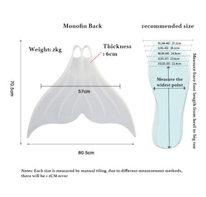 White Silicone Monofin