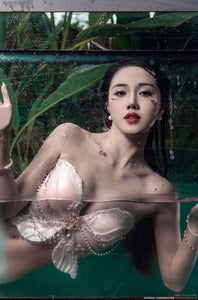 QIANZHI Butterfly Silicone Mermaid Top