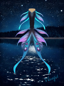 Mertiful Moth Glow Mermaid Tail