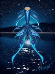 Mertiful Moth Glow Mermaid Tail